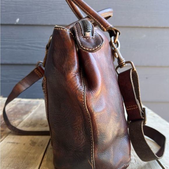 Campomaggi Brown Leather Tote Bag with Rustic Charm Italy - Picture 4 of 8